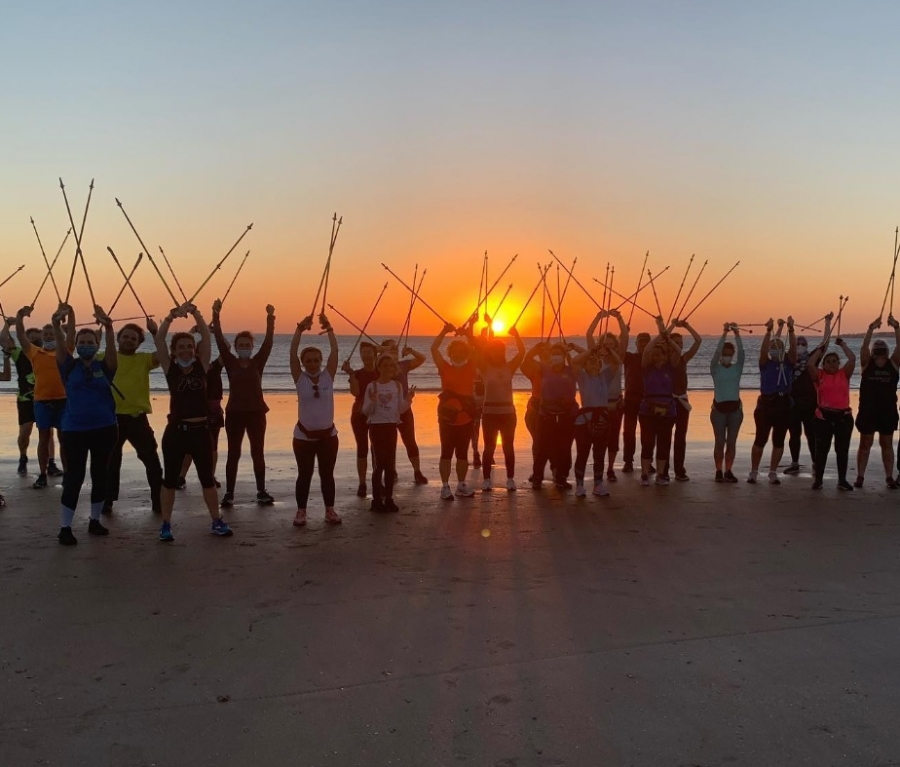 Salida nocturna de Marcha Nordica