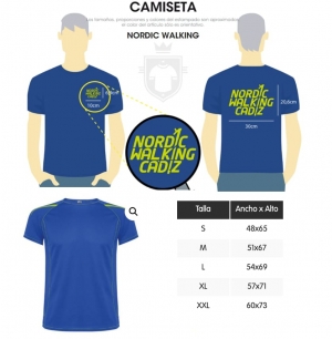 Camiseta oficial Escuela Marcha Nórdica Cadíz